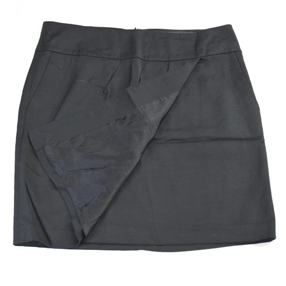 Banana Republic 12 Black Pleated Pockets Stretch Womens Straight Pencil‎ Skirt - Picture 1 of 8